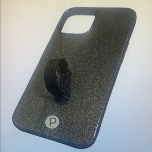 Loopy Phone Case - 12 Pro Max - Black Glitter